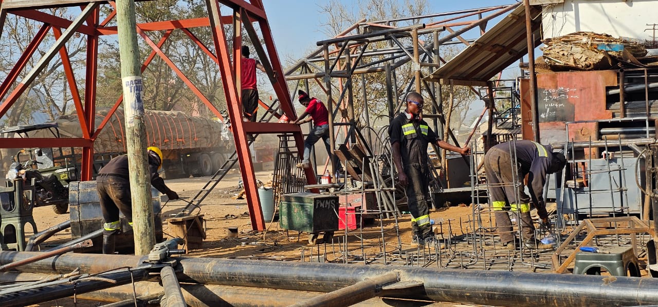 Team welding in progress